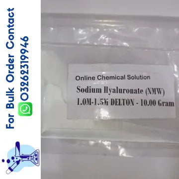 Sodium Hyaluronate (NMW) 1.0M-1.5M DELTON 10 gram package for online chemical solutions.