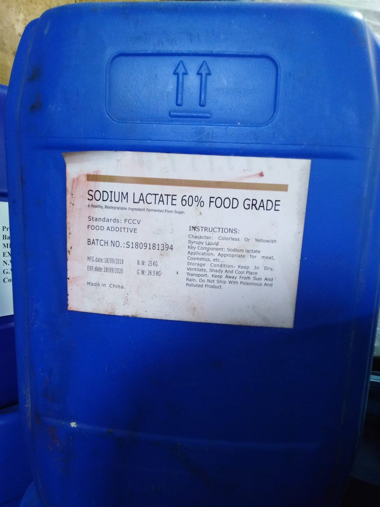 Sodium Lactate 60% Food Grade Online Chemicals Solution