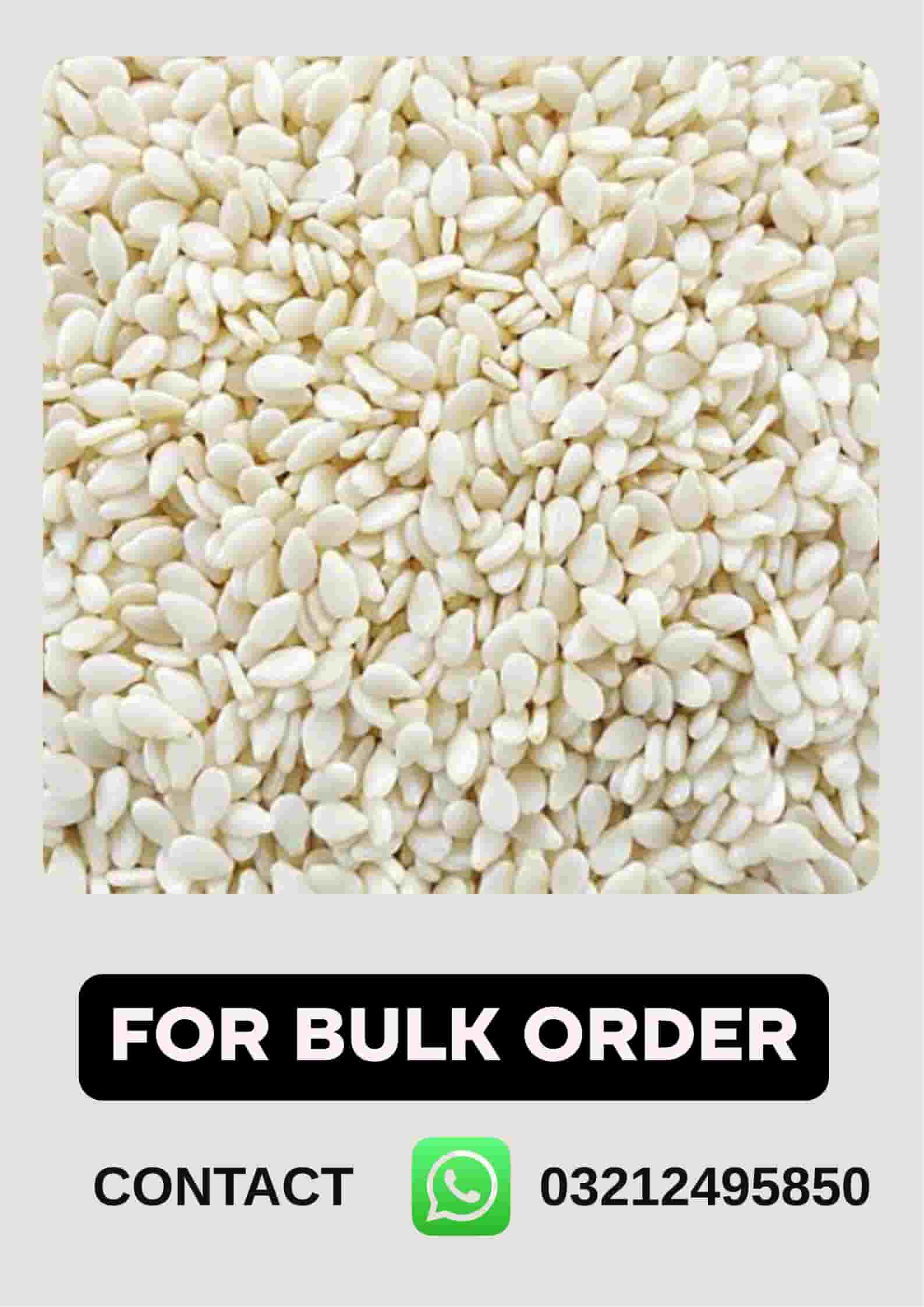 White Sesame Seeds – Pure, Fiber & Calcium for Baking & Health, Cosmeti Hub